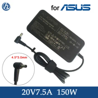 Original Laptop Charger 20V 7.5A 150W 4.5x3.0mm AC Adapter For Asus Power Supply Cable