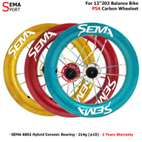 Carbon Wheel SEMA P5A 12inch Kids Balance Bike/Push Bike With 6802 Hybrid Ceramic Bearing And Titanium Spoke Best Quality