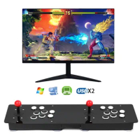 Double Arcade Rocker Double Play Game USB Interface Controller Joystick Arcade Game PC Computer Rocker Switch Accessories Stick