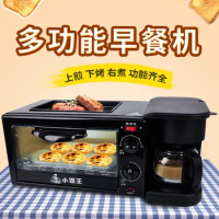 3-in-1 home coffee machine multi-function oven appliances kitchen baking forno pizza wood fired pizza oven เตาอบ
