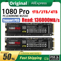 Original 1080PRO 4TB SSD 2TB Hard Disk M2 2280 PCIe 4.0 NVME Read 13600MB/S Solid State Hard Disk For Desktop/PC/PS5 Game Laptop