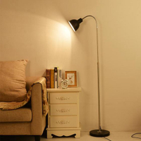 落地燈簡約創意美式遙控客廳臥室床頭書房學習立式麻將釣魚燈-