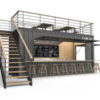 10ft/20ft/ 40ft Food Shipping Container Bar Restaurant, 10ft Pop-up Shipping Kiosk Design Pop Up Shop Booth