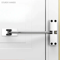 1 Set of Stainless Steel Automatic Door Closer Household Wooden Door Closer Device Sliding Door Closer Hardware Accessories