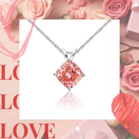 【Luster】618限定! 經典 IGI 1克拉 Fancy Intense Pink 培育鑽 粉紅鑽 鑽石項鍊(禮物傳遞摯愛閃耀永恆)