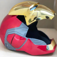 Marvel 1/1 Cosplay Super Hero Iron Man Mk85 Led Light Fully Automatic Helmet Mask Figure Model Collectible Adult Birthday Gifts