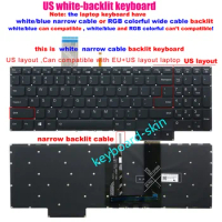 New US White Backlit Keyboard For Lenovo Legion 5-15ARH05H 5-15IMH05 5-15IMH05H laptop