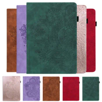 Tablet Cover For Samsung Galaxy Tab S7 Case 11" SM-T870 T875 Embossed Flower Leather Wallet Case For Galaxy Tab S7 Coque Funda