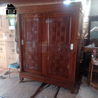 lemari jati lemari pintu 2 jumbo sleding door