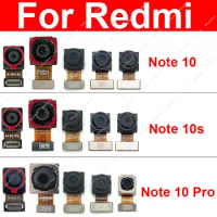 Front Rear Main Camera For Xiaomi Redmi Note 10 Note 10S Note 10 Pro Back Front Selfie Facing Camera Flex Cable Replacement