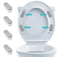 4pcs Toilet Seat Bumper, Bidet Seat Bumpers With Strong Buffer And Adhesive Function For Bidet Attachment, Keep Your Toilet Seat