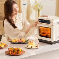 Steam Baking Oven All-in-One Machine Household 12L Air Frying Oven Baking Small Desktop Steam Electric Oven Pizza Oven Outdoor