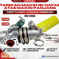 TB Throttle Body + Velocity MX King, NVA NVL Original BRT (TB Banana Rubber Clamp Ring) Top Up Busi 