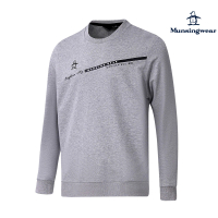 【Munsingwear】企鵝牌 男款灰色胸前線條印繡花圓領T-SHIRT MGSL2804