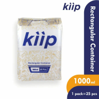 KIIP Thinwall Rectangular Container 1000ml/Kotak Makan Plastik (25 pcs)