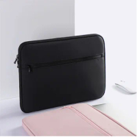 2pcs Easy Cleaning Simplicity Clutch Bag Kits 14inch Tablet Velvet Lining Bag Splashproof Business Laptop Storage Bag