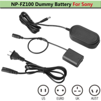 AC-FZ100 AC Power Adapter NP-FZ100 Dummy Battery DC Coupler Kit for Sony BC-QZ1 Battery Charger and Alpha A7 III A9R,A9S Cameras