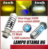 SPESIAL bohlam lampu depan led h6 D2 laser nyalah putih & kuning + lampu senja biru AC & DC / bohlam