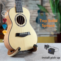 Ukulele Concert Tenor 23 26 Inch Top Solid Acoustic Electric Guitar 4 Strings Ukelele Spruce Rosewood Mahogany Uke Ukalele