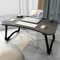 床上小桌子可折疊輕折疊桌飯桌u型矮桌學習床用書桌。簡便床上桌1入