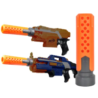 Modified Front Tube Decoration for Nerf - Orange + Grey For Nerf Gun Modifiction