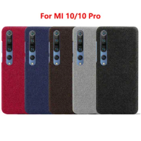 MI 10 Luxury Phone Case For Xiaomi Mi 10 Pro Cover Canvas Case Fabric Leather Thin Skin Pattem Stand Protective Cover For Mi10