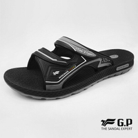 【GP】男款輕量舒適雙帶拖鞋(G8547M)黑灰/藍色/綠色 G.P