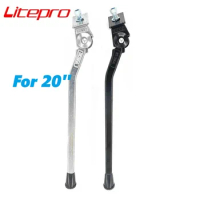 Litepro 20 " Folding Bike Kickstand For Dahon Sp8 kaa084 Folding Stand Aluminum Alloy Black Silver
