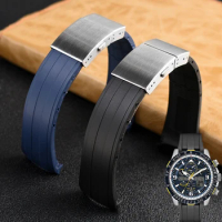 Arc Mouth Rubber Watch Strap For Citizen Blue Angel 2nd Generation jy8078 modified silico Watchband Folding deduction 22mm Belt