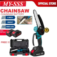 Chainsaw Battery 6 Inch Cordless Chainsaw Mini Chainsaw Pruning Saw Gergaji Elektrik Saw