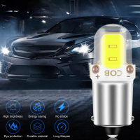 2 ชิ้น BA9S รถ 2LED LED 3W LED COB หลอดไฟภายในแผ่นลิขสิทธิ์ไฟเครื่องหมายอ่านอัตโนมัติโคมไฟสีขาว 6000