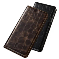 Calfskin Genuine Leather Holster Cards Slot Flip Case For OPPO A95 5G/OPPO A94 5G/OPPO A93 5G Phone Cover Magnetic Closed Funda