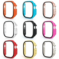 Cover For Apple Watch Ultra Case 49mm Accessories PC Shockproof Bumper+Tempered Glass Screen Protector iwatch Series Ultra 2