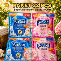 32 PCS SoSoft Detergent Liquid Deterjen Cair 2in1 Softener Laundry Wangi Original