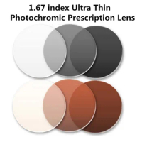1.67 index Photochromic Glasses Lens Prescription Myopia Presbyopia Anti-glare Anti-scratches UV400 Glasses lenses Transitions
