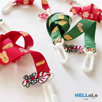 創意聖誕節兒童口罩鍊 織帶掛繩項鍊 眼鏡鍊 防丟口罩鏈條 聖誕節飾品