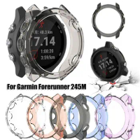 Clear Wristbands Sports Bracelet Protective Cover Screen Protector TPU Watch Case For Garmin Forerunner 245M / 245
