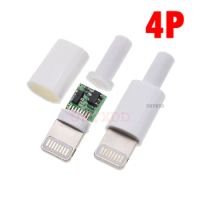 4Pcs Lightning Dock USB Plug With Chip Board Male Connector welding Data OTG Line Interface DIY Data Cable For Iphone