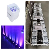 20pcswithcase dmx mini par led battery 6x18w 6in1 rgbwauv wireless led par can IR remote Wifi Control Led Par wedding stagelight