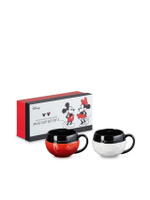 แก้ว Mickey Mouse & Minnie Mouse Cerise & White ขนาดกลางเซต 2 ใบ 380 มล. สีแดง