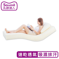 【sonmil】天然乳膠床墊 95%高純度 5cm 6尺 雙人加大 3M吸濕排汗型｜取代獨立筒彈簧床記憶床墊_有機睡眠概念_永續森林認證