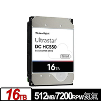 WD Ultrastar DC HC550 16TB 3.5吋 SATA 企業級硬碟 WUH721816ALE6L4