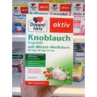 Viên nang tỏi bổ tim mạch Knoblauch Doppelherz Aktiv 480v,Mivolis 240v - Hàng nội địa Đức