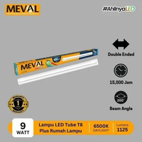 MEVAL Lampu LED Tube T8 plus rumah lampu Double Ended - Maxbrite Series 22 Watt