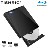 TISHRIC Blu Ray External DVD Drive USB 3.0 DVD CD 3D Blu-ray Burner Optical Drive BD DVD Drives For Laptop PC