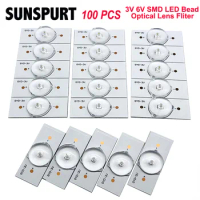 10-100PCS 100% NEW high quality 6V SMD Lamp Beads with Optical Lens Fliter for 32-65 inch LED TV Repair CL-40-D307-V3