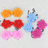 5 Pairs Chinese Button Sewing Handmade Flower Craft DIY Cheongsam Cloth Button