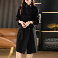 【巴黎精品】羊毛大衣毛呢外套-秋冬立領大衣女外套4色a1il16