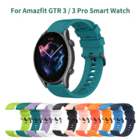 For Amazfit GTR 3&amp;3 Pro Smart Watch Strap 22mm Silicone Bracelet For Amazfit Pace/Stratos 2S 3/GTR 2 2E 4/GTR 47mm Men Band
