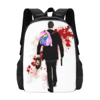 Hello Unicorn Altered Carbon Teen College Student Backpack Pattern Design Bags Hello Unicorn Altered Carbon Takeshi Kovacs Joel